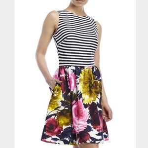 Striped floral dress